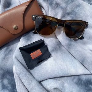RayBan Tortoise Clubmaster Oversized Sunglasses